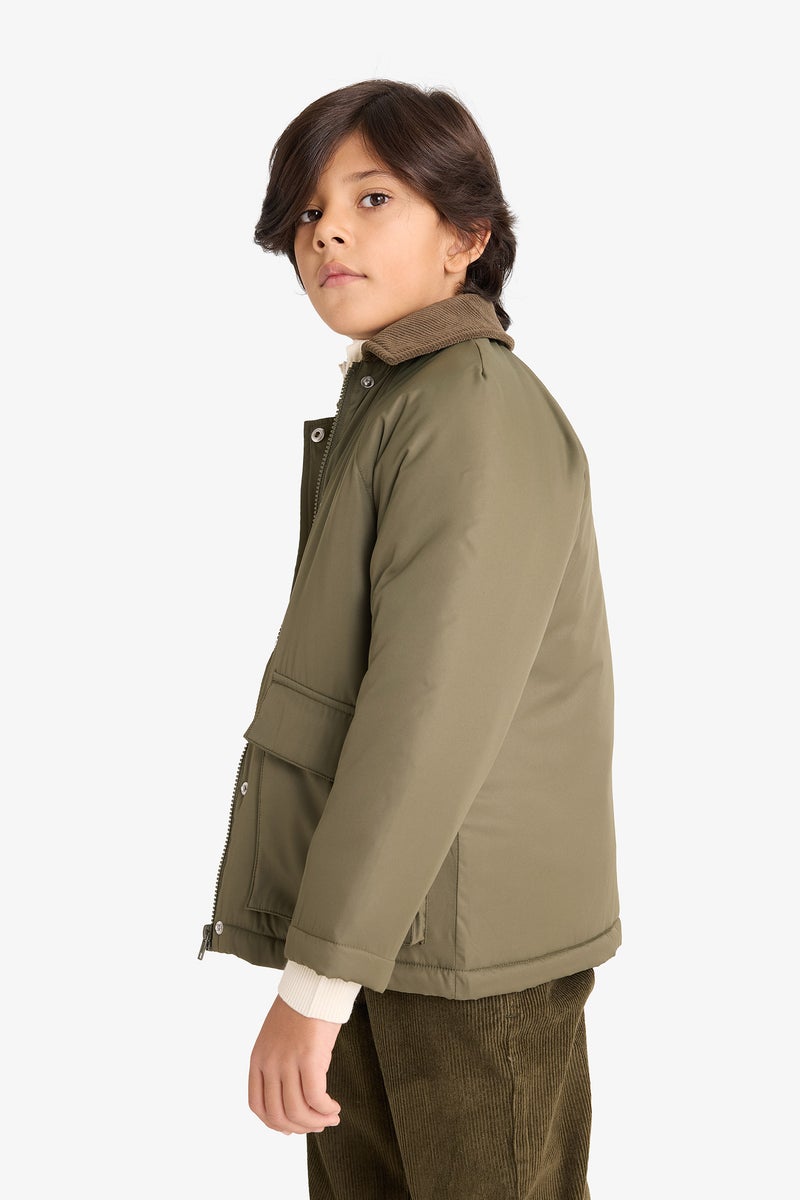 ديفاكتو جاكيت بامب اولادي طارد للماء بياقة بولو - Image 5